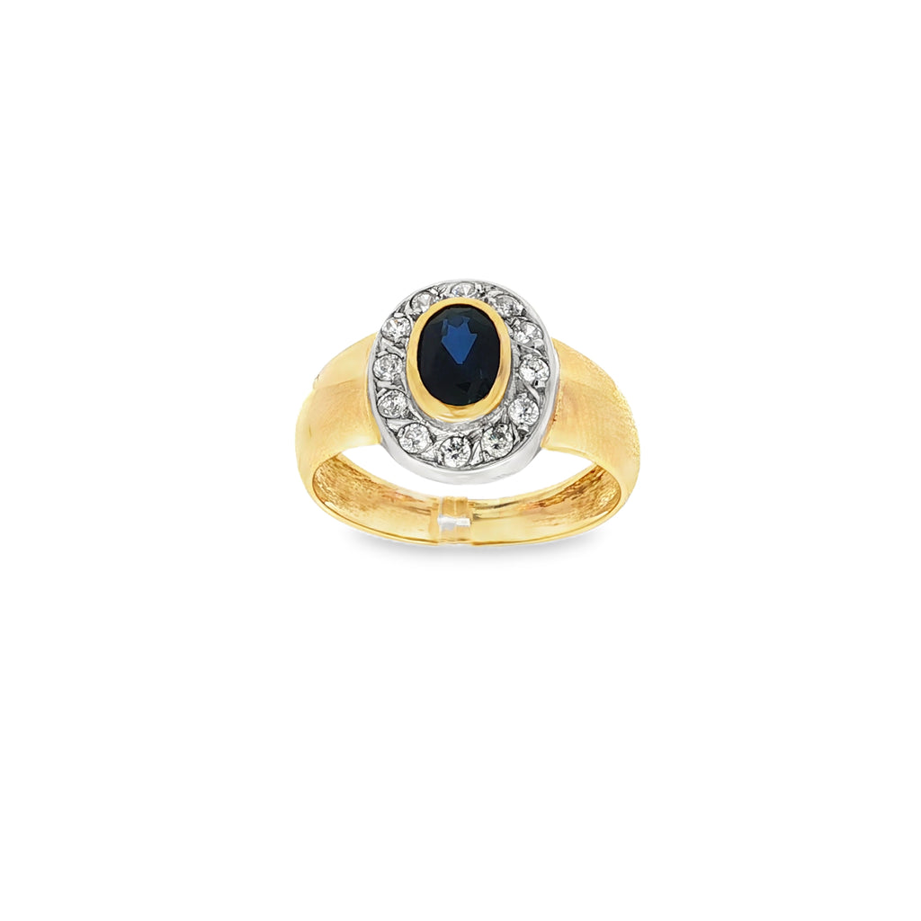 ANILLO ZAFIRO Y CIRCONITAS