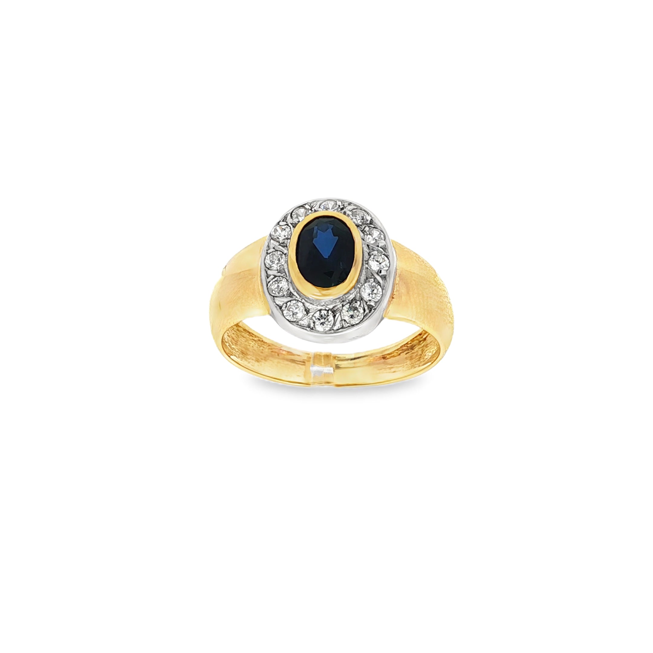 ANILLO ZAFIRO Y CIRCONITAS