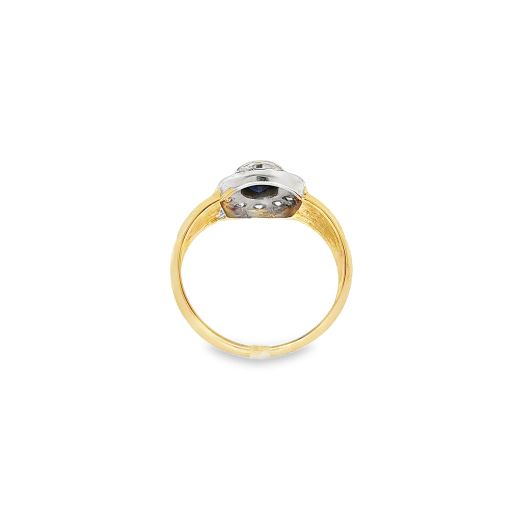 ANILLO ZAFIRO Y CIRCONITAS