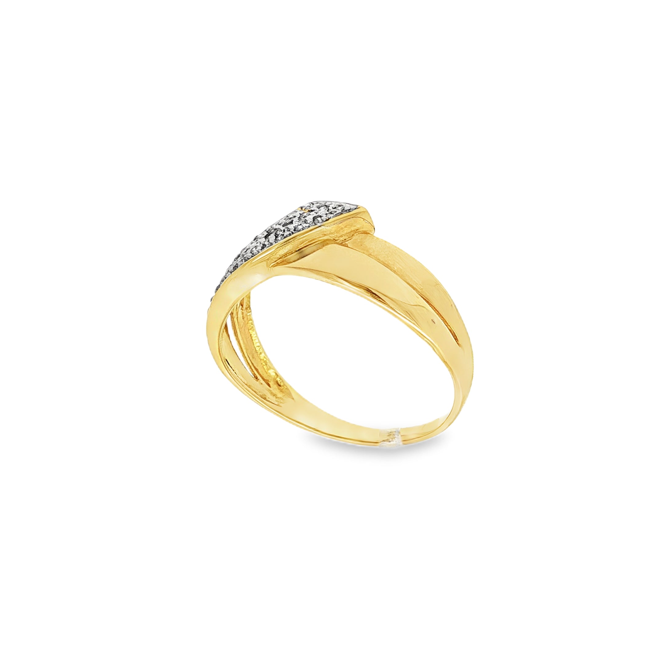 ANILLO CRUZADO CON DIAMANTES