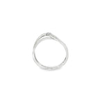 ANILLO ORO BLANCO Y DIAMANTE CRUZADO