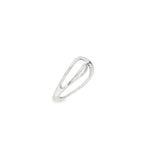 ANILLO ORO BLANCO Y DIAMANTE CRUZADO