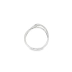 ANILLO ORO BLANCO Y DIAMANTE CRUZADO