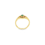 ANILLO SELLO ESMERALDA Y BRILLANTES