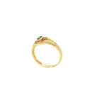 ANILLO SELLO ESMERALDA Y BRILLANTES