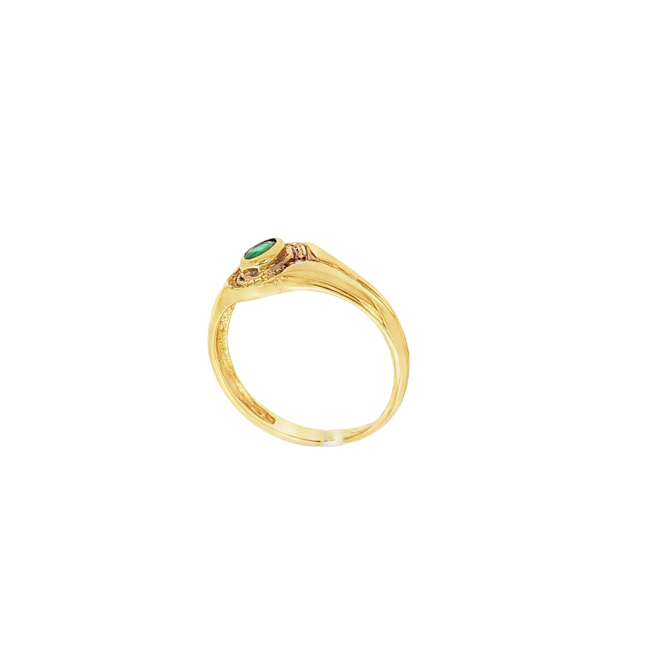 ANILLO SELLO ESMERALDA Y BRILLANTES