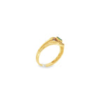 ANILLO SELLO ESMERALDA Y BRILLANTES