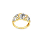 ANILLO BICOLOR CON CIRCONITAS