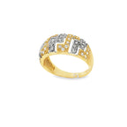 ANILLO BICOLOR CON CIRCONITAS