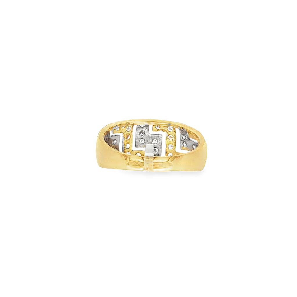 ANILLO BICOLOR CON CIRCONITAS