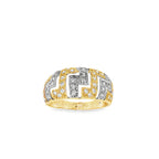 ANILLO BICOLOR CON CIRCONITAS