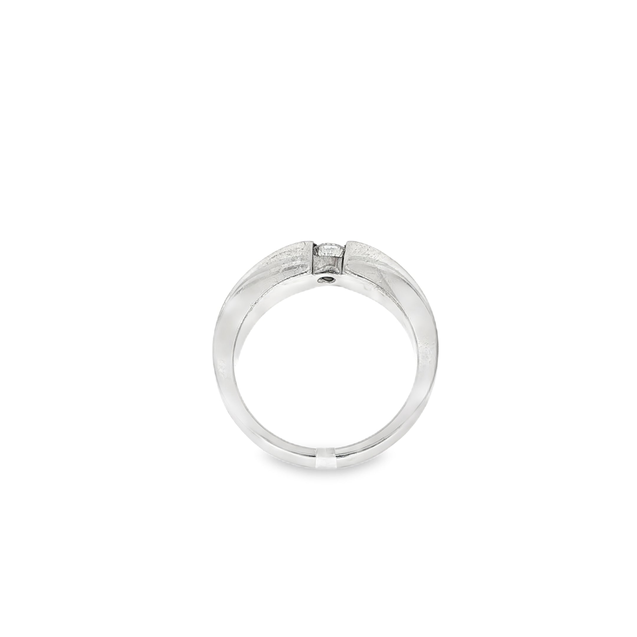 ANILLO ORO BLANCO CON DIAMANTE 0.14qt