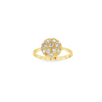 CONJUNTO ANILLO Y PENDIENTES MEDIA ESFERA CON CIRCONITAS