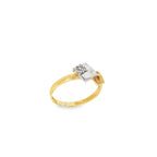 CONJUNTO PENDIENTES Y ANILLO BICOLOR CON CIRCONITAS