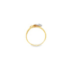 CONJUNTO PENDIENTES Y ANILLO BICOLOR CON CIRCONITAS
