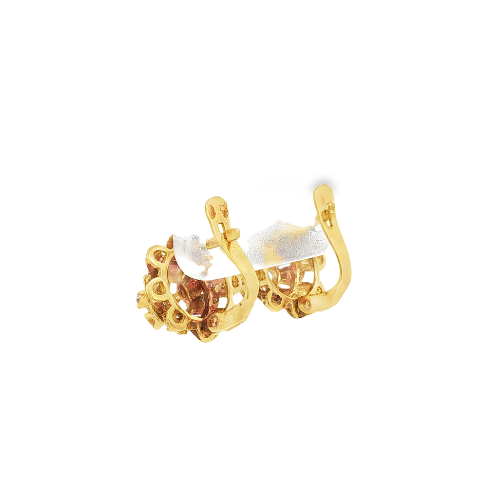 PENDIENTES FLOR CON CIRCONITAS
