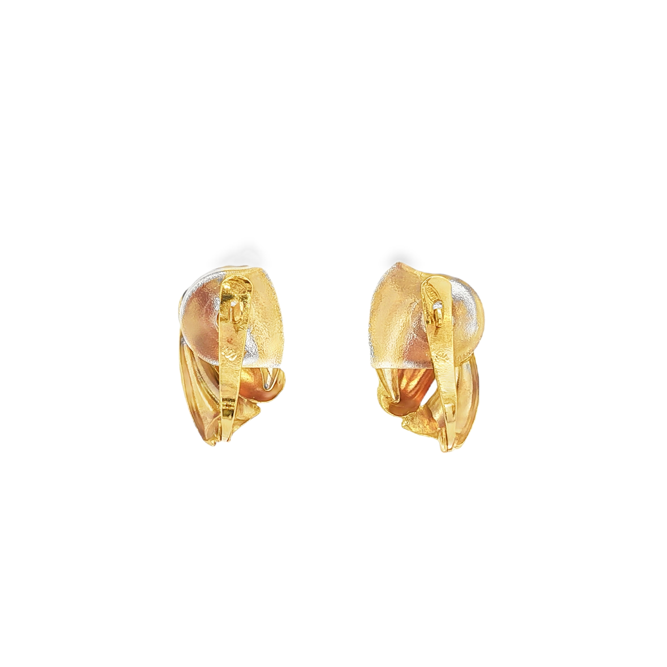 PENDIENTES AHUECADOS BICOLOR