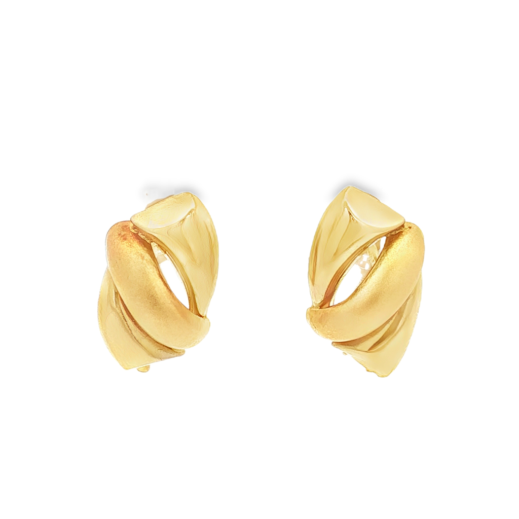 PENDIENTES AHUECADOS BICOLOR