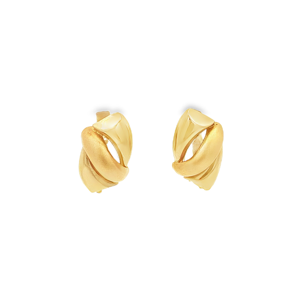 PENDIENTES AHUECADOS BICOLOR