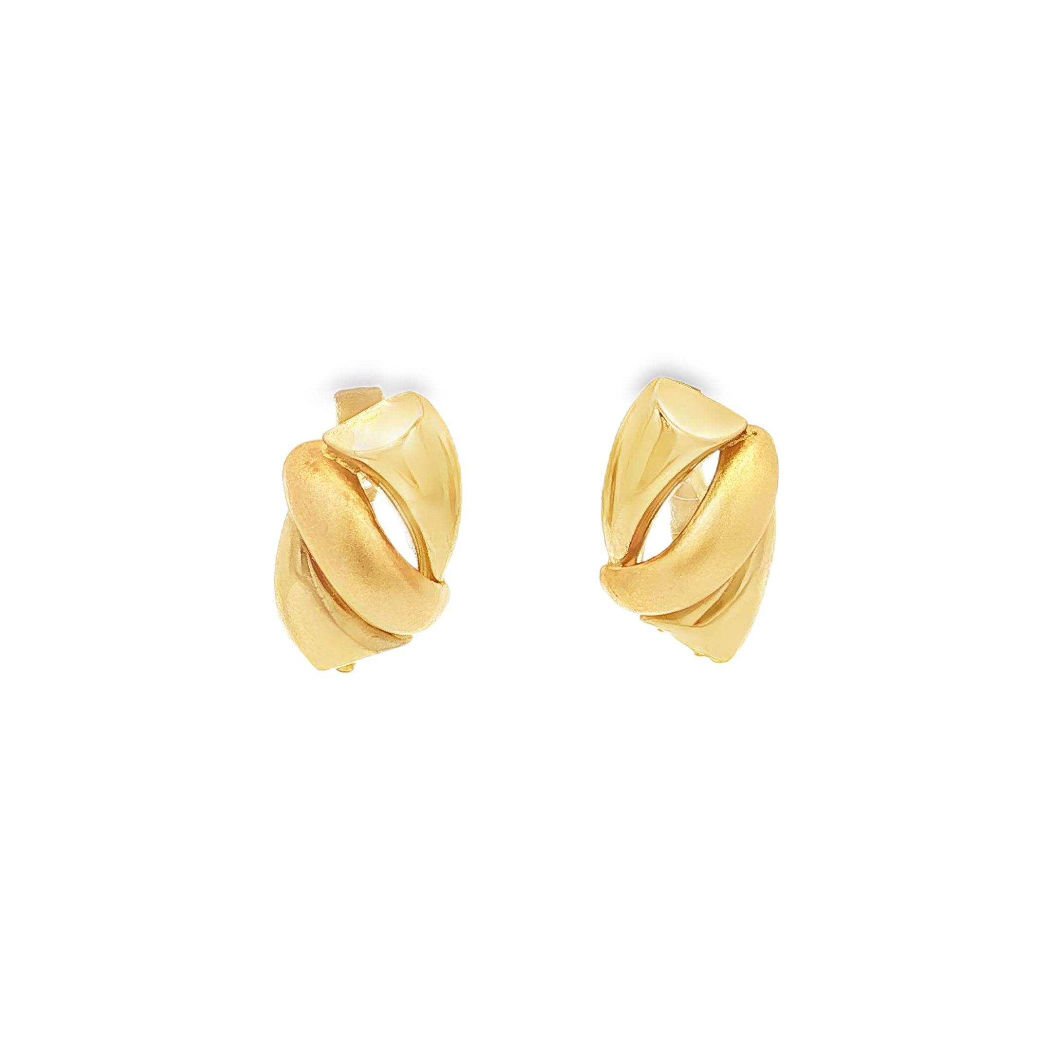 PENDIENTES AHUECADOS BICOLOR