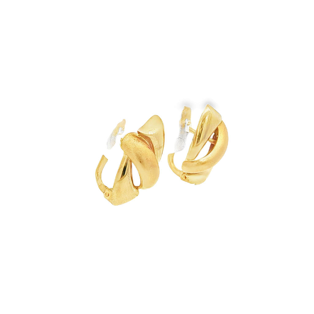 PENDIENTES AHUECADOS BICOLOR