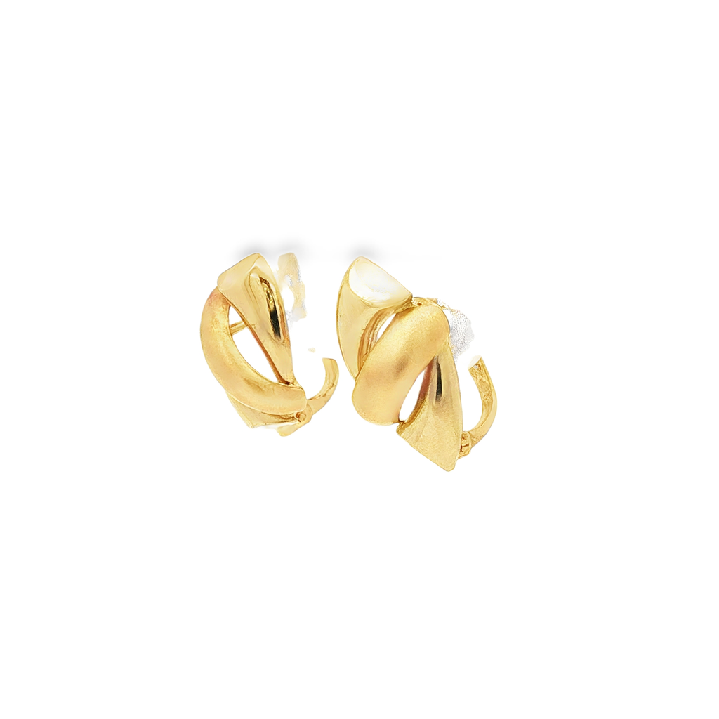 PENDIENTES AHUECADOS BICOLOR