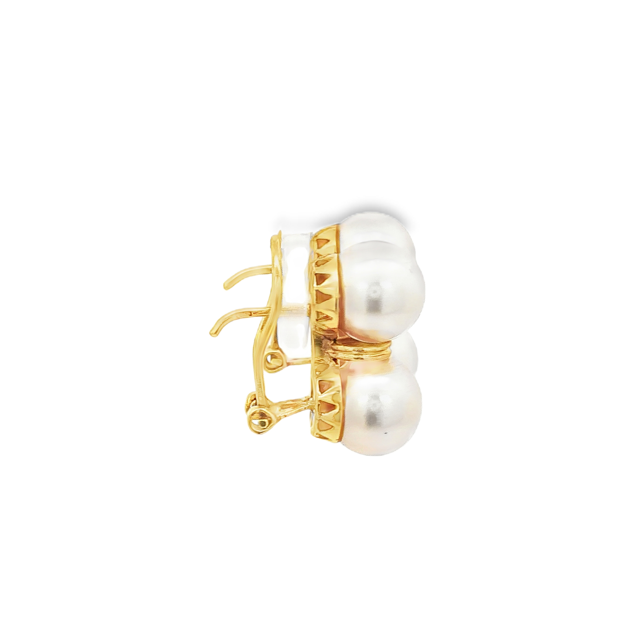 PENDIENTES CON 2 PERLAS