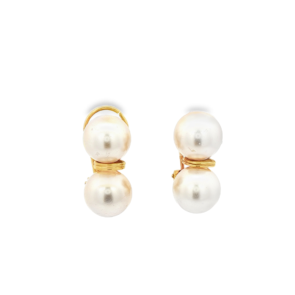 PENDIENTES CON 2 PERLAS