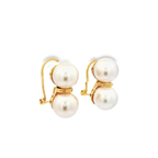 PENDIENTES CON 2 PERLAS