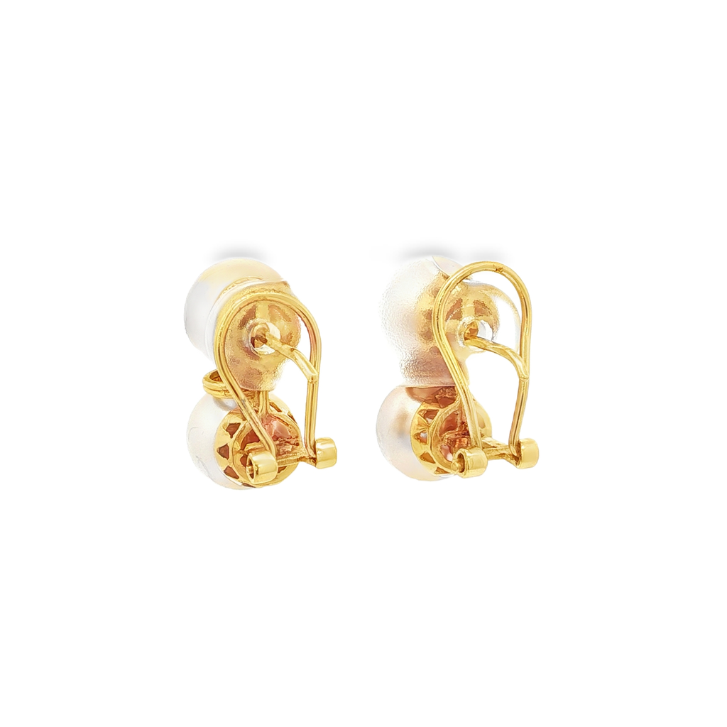 PENDIENTES CON 2 PERLAS