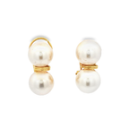 PENDIENTES CON 2 PERLAS