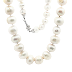 COLLAR DE PERLAS Y CIERRE ORO BLANCO