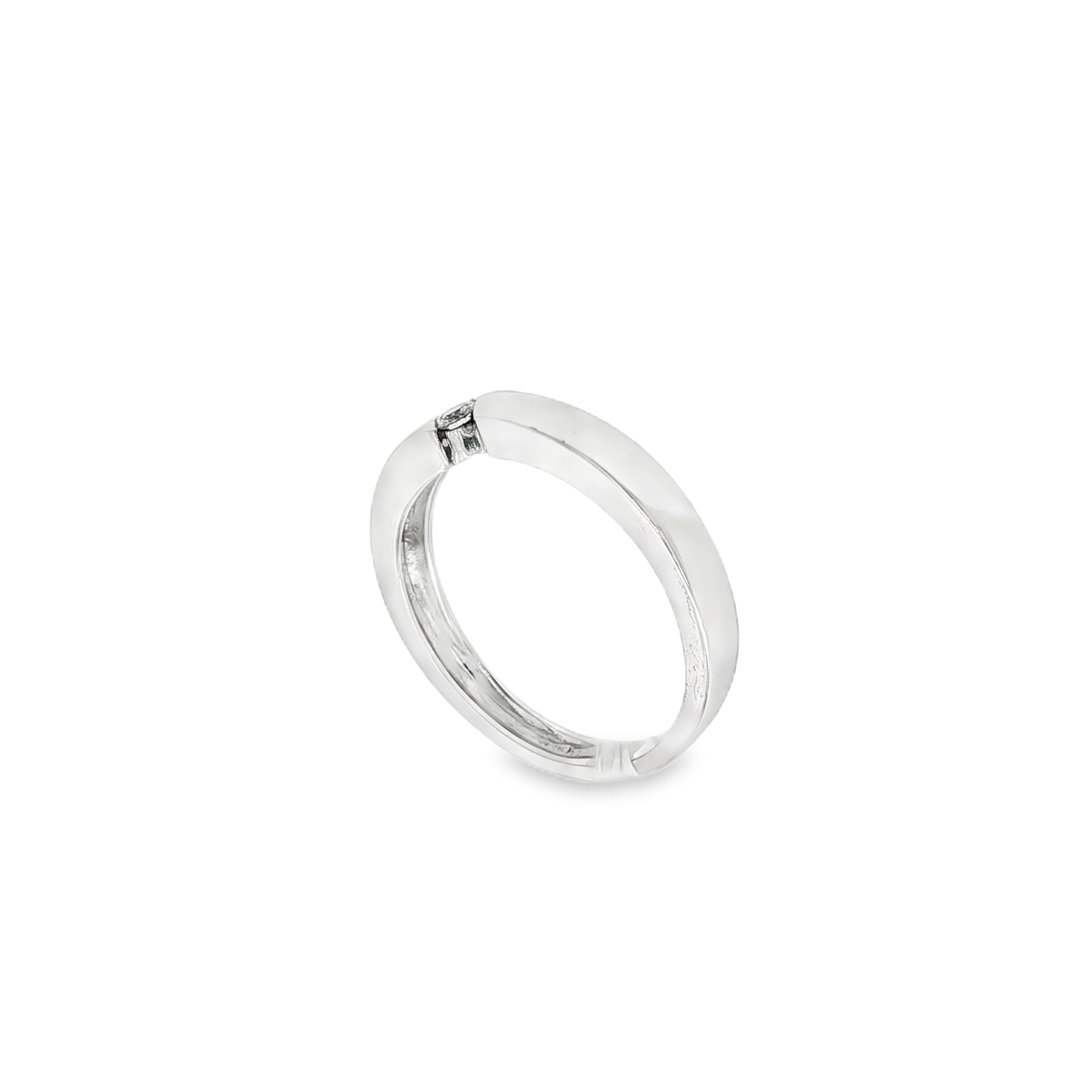 SOLITARIO ORO BLANCO CON DIAMANTE