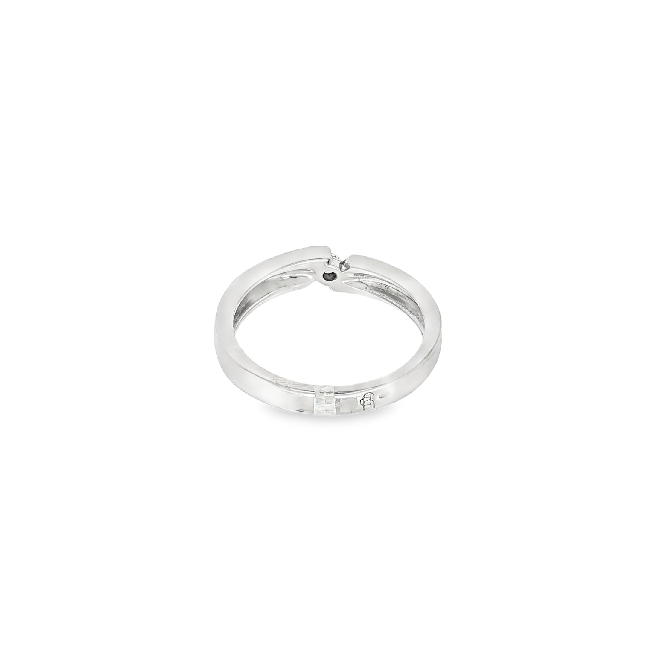 SOLITARIO ORO BLANCO CON DIAMANTE