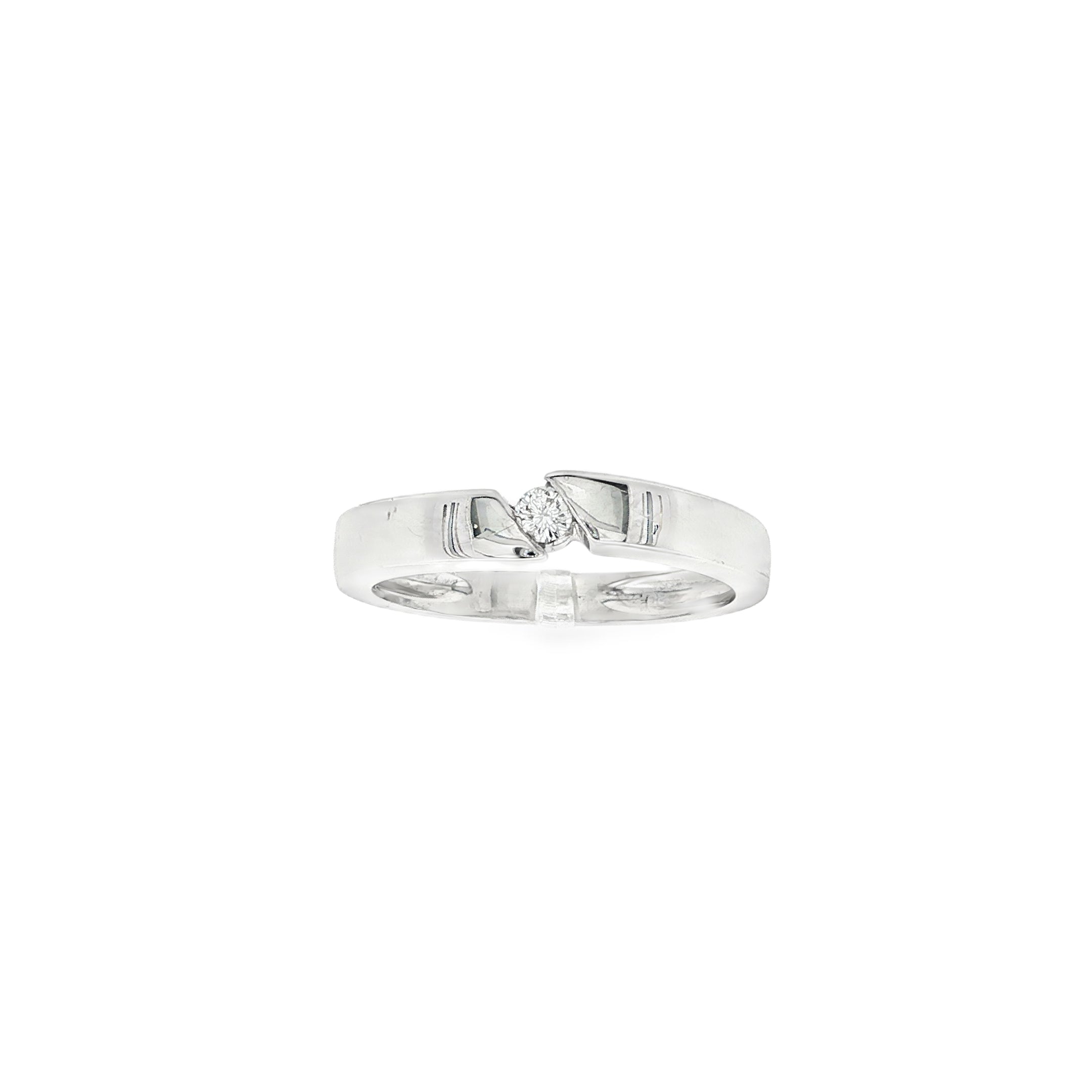 SOLITARIO ORO BLANCO CON DIAMANTE