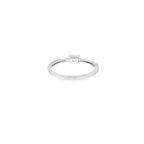 ANILLO ORO BLANCO CON DIAMANTE BAGUETTE Y PUNTAS DE DIAMANTE