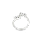 SORTIJA "TU Y YO" ORO BLANCO CON MARQUISES