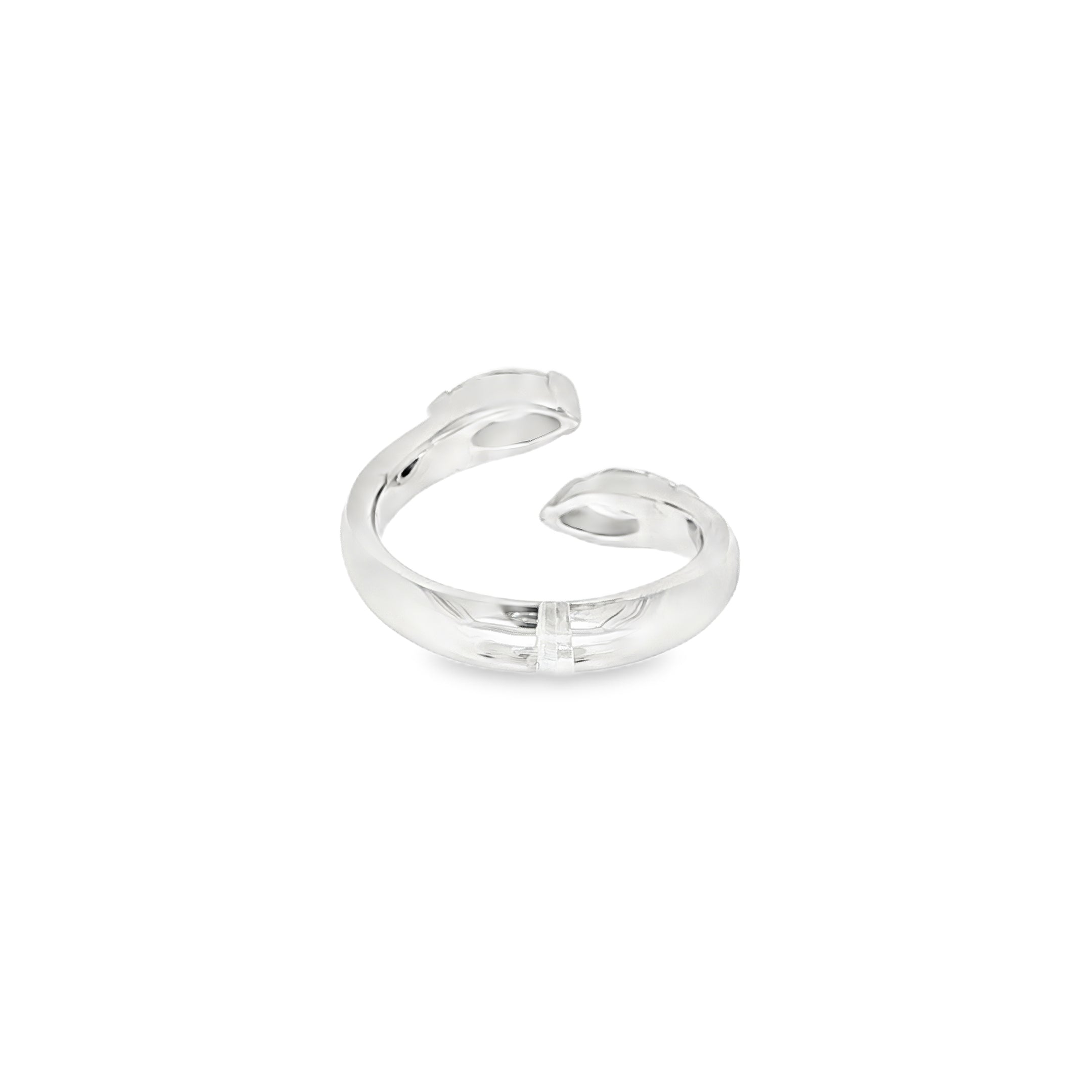 SORTIJA "TU Y YO" ORO BLANCO CON MARQUISES