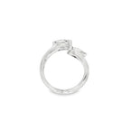 SORTIJA "TU Y YO" ORO BLANCO CON MARQUISES