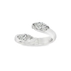 SORTIJA "TU Y YO" ORO BLANCO CON MARQUISES