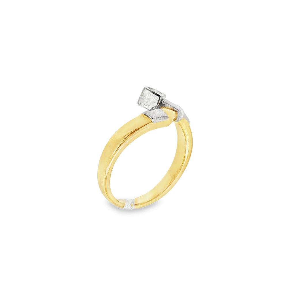 ANILLO BICOLOR CON BRILLANTE