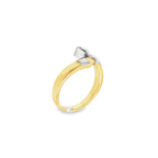 ANILLO BICOLOR CON BRILLANTE