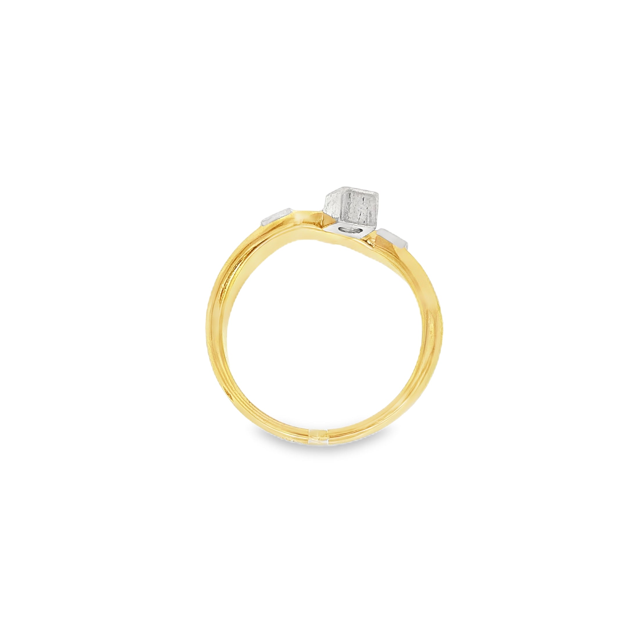 ANILLO BICOLOR CON BRILLANTE