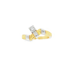 ANILLO BICOLOR CON BRILLANTE