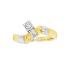 ANILLO BICOLOR CON BRILLANTE