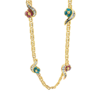 PULSERA FLORES CON CIRCONITAS
