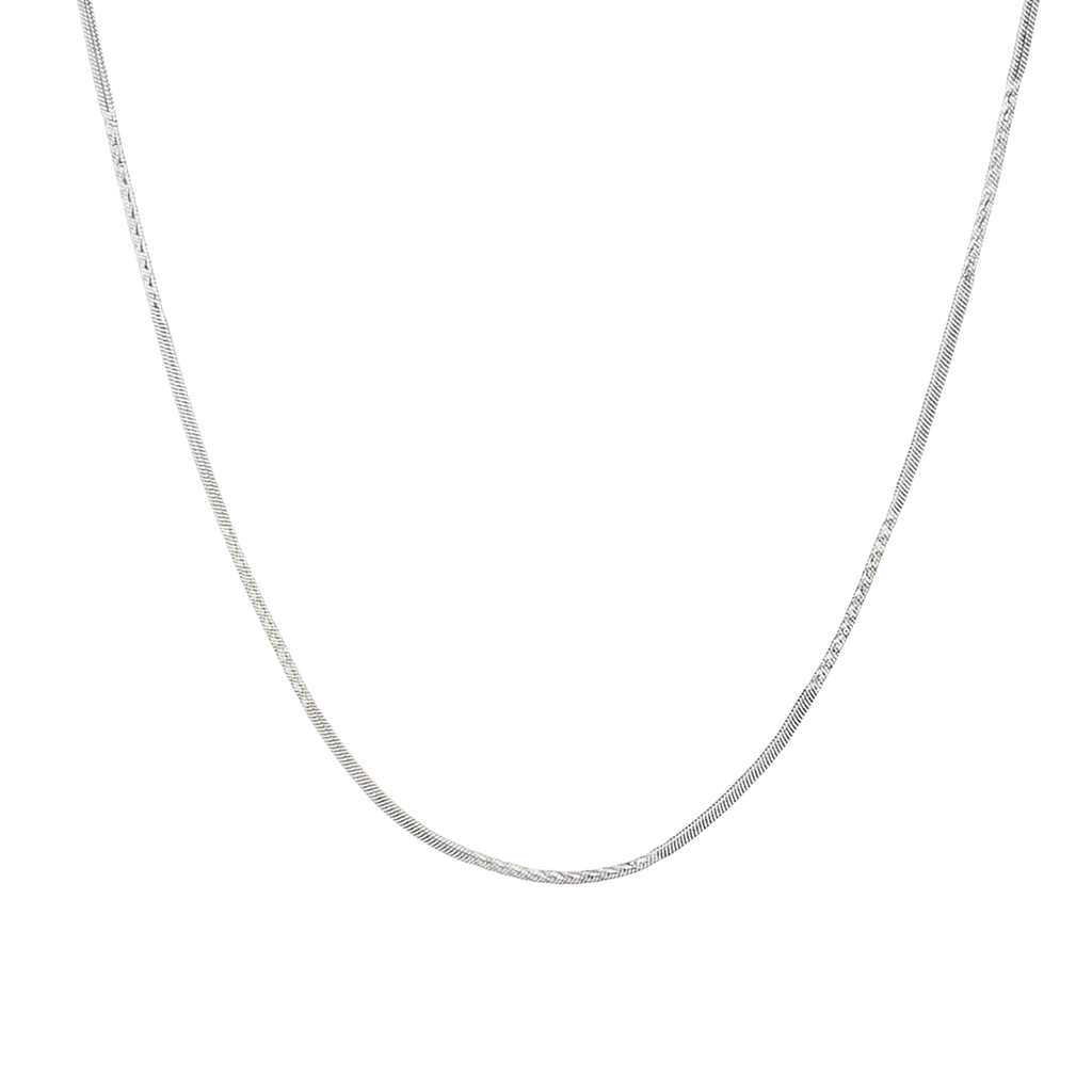 CADENA COLA DE RATON ORO BLANCO