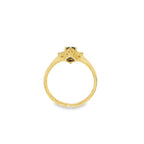 ANILLO 4 PUNTAS CON ZAFIRO Y DIAMANTES
