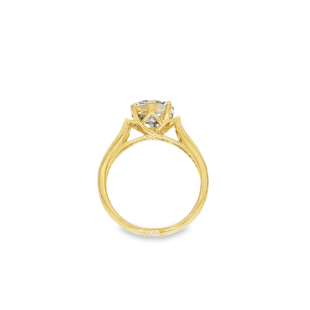 SORTIJA FLOR CON DIAMANTES