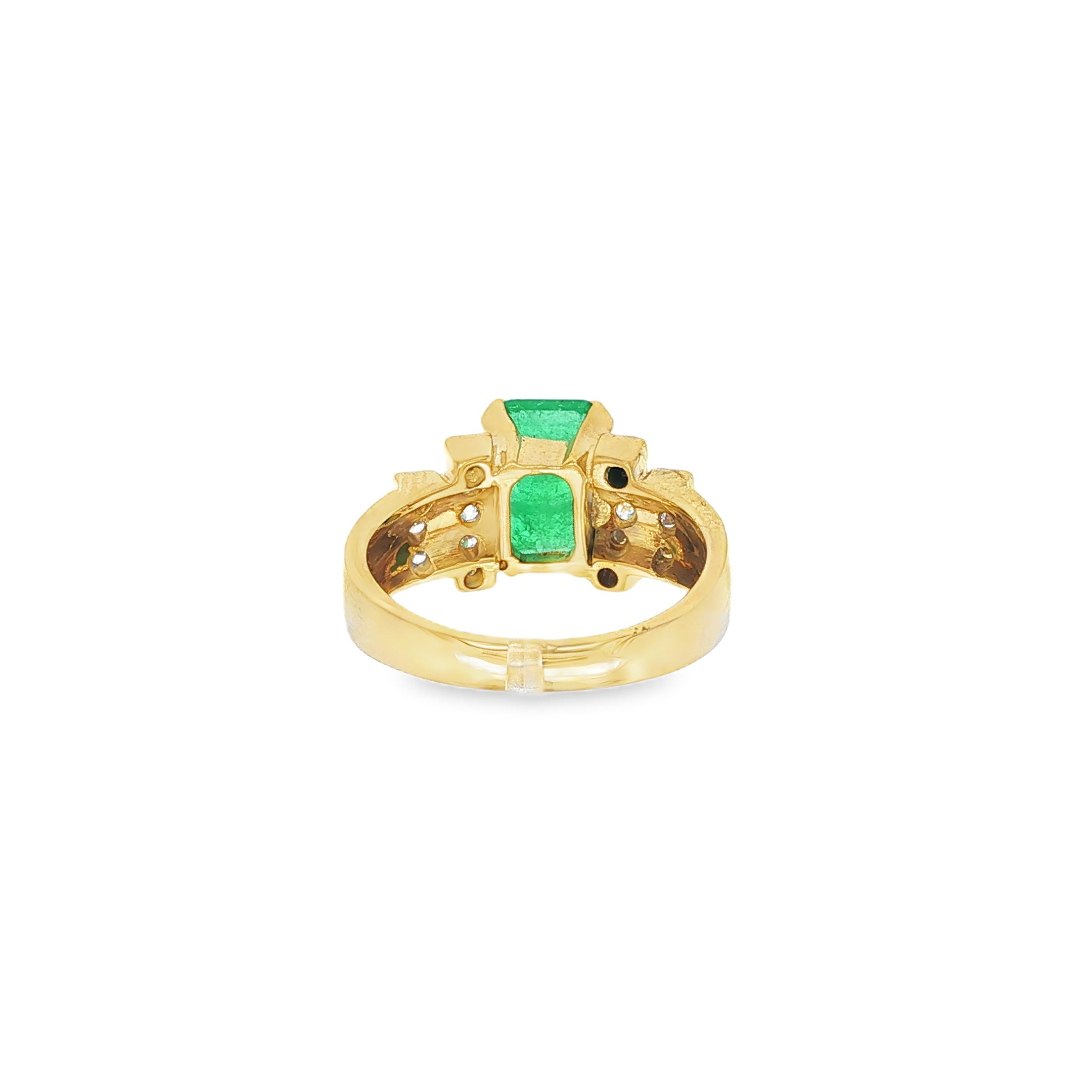 ANILLO CON ESMERALDA Y DIAMANTES